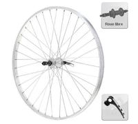 Ruota posteriore bici 26 pollici alluminio ruota libera bloccaggio rapido ( Argento / 26" (0-19mm) | Filettatura ruota libera )