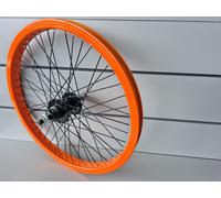 RUOTA POSTERIORE BMX MBM SQUEEZE 20" ARANCIO ALLUMINIO 48 RAGGI - PERNO 14 mm