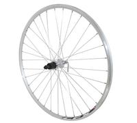 Ruota posteriore in alluminio cassetta mozzo raggi cerchio Velox 700 Elan Cfx Type Shimano 32 Galva 13C Argenté