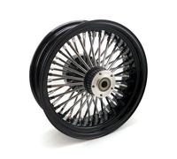 Ruota posteriore MCS Radial 48 a raggi grassi 5.50 x 16 nera. TUV 08-21 Touring