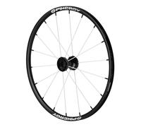 Ruota posteriore per carrozzina Spinergy SLX - 06033297 Ruota 25"-24 raggi neri-mozzo argento / Omega
