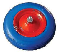 RUOTA PU ANTIFORO X CARRIOLA BPA MM 370X80 DISCO METALLO MOZZO MM 100 PZ 1