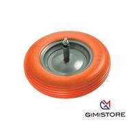 RUOTA PU ANTIFORO X CARRIOLA HAND - 3,50X8 DISCO METALLO ASSE MM 12X260- 1 kit