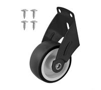 Ruota regolabile per cancello, 60 x 50 x 20 mm, ruote in gomma in acciaio per cancelli in legno, resistente, per porte di fattoria e cancelli (1 nero)
