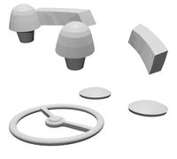 Ruota Ricambio per Modelli Mercedes Stampata 3D Accessorio Modellino Auto