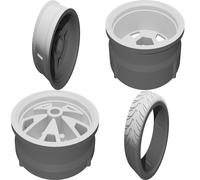 Ruota Scala per Ford Mustang 1967 Modello RC 1/10 Stampata 3D