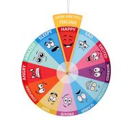 Ruota Sentimenti per Bambini, Ruota Emozioni Sentite con 12 Immagini di Espressione delle Emozioni con Corda Sospesa per Attività di Apprendimento Socio-Emotivo