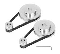 Ruota sincrona Klatata 2 set puleggia in lega in lega di alluminio 2pcs 200 mm x 6 mm rotazione liscia stampanti 3d macchine a cnc ingegneri fai - -te produttori (Foro da 5 mm / 0,2 pollici) (Foro