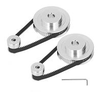 Ruota sincrona Klatata 2 set puleggia in lega in lega di alluminio 2pcs 200 mm x 6 mm rotazione liscia stampanti 3d macchine a cnc ingegneri fai - -te produttori (Foro da 5 mm / 0,2 pollici) (Foro
