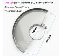 Ruota smerigliatrice angolare Protezione di sicurezza 42-75mm diametro interno