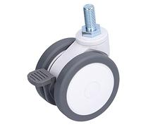 Ruota universale silenziosa TPR 75 mm con filettatura M12, ruote di ricambio per ruote resistenti e scorrevoli, per banco lavoro, sedia ufficio, tavolo disegno, scuola, ospele