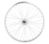 Ruota vtc 28" anteriore con dado, asse pieno, cerchio argento Mach1 M260, mozzo