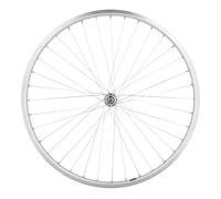 Ruota vtc 28" anteriore con dado, asse pieno, cerchio in alluminio argento Mach1