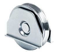 RUOTA X CANCELLI C/PIASTRA FC334 D.100MM GOLA SEMITONDA