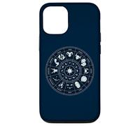 Ruota zodiacale con segni oroscopo e centro solare celeste Custodia per iPhone 12/12 Pro