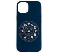 Ruota zodiacale con segni oroscopo e centro solare celeste Custodia per iPhone 15 Plus