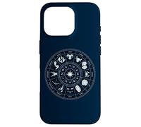 Ruota zodiacale con segni oroscopo e centro solare celeste Custodia per iPhone 16 Pro