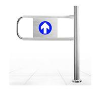 Ruotare la porta di sicurezza, Cancello a battente a molla in acciaio inox argento 50-100x100cm(Rightdoor,80x100cm)