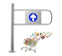 Ruotare la porta di sicurezza, Cancello automatico a battente unidirezionale in acciaio inossidabile for ingressi di negozi, diverse dimensioni(Left,100x100cm)