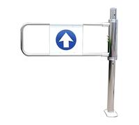 Ruotare la porta di sicurezza, Cancello d'ingresso a battente a 1 via in acciaio inossidabile argento, diverse misure(Rightdoor,70x100cm)