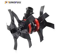 Ruote accessorie per tosaerba elettrico Ruota per sarchiatore Accessori per ruote per lavorazione profonda Ruota per sarchiatura Testa per motozappa da giardino con ruota allentata