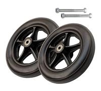Ruote Anteriori Da 6/7/8 Pollici, 2 Pezzi Rotelle Per Sedie A Rotelle, Fissaggio A Vite, Accessorio Di Ricambio Nero/grigio, Facile Da Installare, Carico 120kg, Rotelle Silenziose ( Color : Black , Si