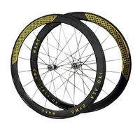 Ruote Anteriori E Posteriori Bicicletta Strada 700C Ruote In Lega Di Alluminio A Doppio Strato Da 30/40/50 Mm Freni A Disco/V/cerchione 7-12 Velocità(Titanium hub,40mm)