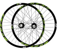 Ruote Anteriori E Posteriori Per Bicicletta 26"/27,5"/29" Cerchio in Lega CNC A Doppia Parete MTB Set Ruote Per Bici 32H Freno Disco QR 8-10 Velocità Hub Cassetta Cuscinetto Sfere,Verde,29inch