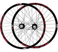 Ruote Anteriori E Posteriori Per Bicicletta 26"/27,5"/29" Cerchio in Lega CNC A Doppia Parete MTB Set Ruote Per Bici 32H Freno Disco QR 8-10 Velocità Hub Cassetta Cuscinetto Sfere,Rosso,27.5inch
