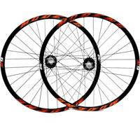 Ruote Anteriori E Posteriori Per Bicicletta 26"/27,5"/29" Cerchio in Lega CNC A Doppia Parete MTB Set Ruote Per Bici 32H Freno Disco QR 8-10 Velocità Hub Cassetta Cuscinetto Sfere,Arancia,26inch