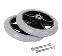 Ruote anteriori for sedia a rotelle grigie, ruote anteriori di ricambio for sedia a rotelle, for la sostituzione manuale delle ruote della sedia a rotelle(170mm/7inch)