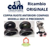 Ruote Anteriori Passeggino Compass Ricambio Originale per Modelli 2021 o Precede