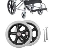 Ruote Anteriori per Sedia A Rotelle Set Sostituzione di 2 Ruota 6/7/8in Ruote Anteriori di Ricambio per Sedia A Rotelle Deambulatori E Carrello da Giardino(Gray,6in/14cm)