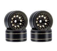Ruote Beadlock In Ottone Per Axial Per SCX24 AX24 1/24 1/18 Parte | Cerchi beadlock in ottone rivestiti nero migliorano la distribuzione peso e la stabilità laterale. Rc Crawler Pneumatici