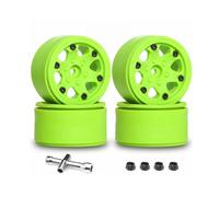 Ruote Beadlock Rc Per Axial Per SCX10 Per Traxxas Per TRX4 Per Wraith VS4-10 Gen8 1/10 Plastica 2.2" Cerchio Beadlock Duro 12mm Esagonale Ricambi Auto RC(Green)