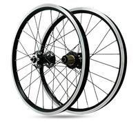 Ruote Bici Pieghevole Da 20 Pollici Freni A Disco Ruote Anteriori E Posteriori BMX 406/451 Cerchio In Lega Di Alluminio A Sgancio Rapido Cassetta A 7-12 Velocità Da 24H(Black1_406)