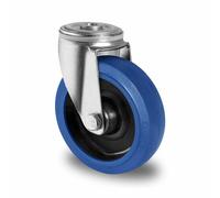 Ruote Blu Rotelle per Trasporto 200 MM Gomma Solida Ruota Rullo Rotelle Robuste