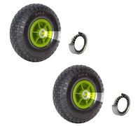 Ruote Carriola Pneumatiche Scorta Passeggino Cuscinetto a Sfere 3.00-4 260x85 2x