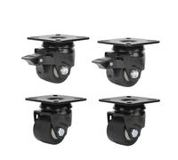 Ruote centrali basse da 2 pollici, capacità di carico di 300 kg - Set assemblato for carrelli pesanti, macchine utensili, attrezzature di grandi dimensioni(Sets 1)