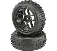Ruote complete 1:10 Buggy Reely Punta 5 doppi raggi Nero 2 pz.
