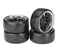 Absima - Wheel Set Drift LP 9 Spoke/Profile A Black/Chrome 1: 10 (4 PCS) (2510044)