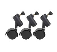 Ruote da 3 pc con piste luminose con freno 16 mm 360 ° rotante silenzioso facile da installare rotelle girevoli treppiede per fotografia dal vivo