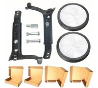 Ruote da allenamento per bambini da 16/18/20/22/24 pollici, altezza regolabile, stabilizzatori antiscivolo in plastica e ferro, diametro 13 cm, nero/argento (nero)