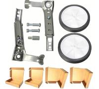 Ruote da allenamento per bambini da 16/18/20/22/24 pollici, altezza regolabile, stabilizzatori antiscivolo in plastica e ferro, diametro 13 cm, nero/argento (argento)