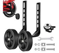 Ruote Da Allenamento Per Bicicletta - PVC 12-20 Pollici + Ferro | Set Di Ruote Da Allenamento Per Bambini Regolabili Con Campanello E Chiave Inglese | Ti Aiuta A Imparare A Guidare In Sicurezza |