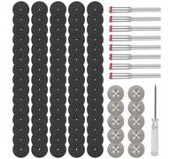 Ruote da taglio, mini dischi da taglio per Dremel, 60 pezzi lama per sega e 10 pezzi smeriglio lame circolari con 8 punte da 3 mm, utensili rotanti, ruote da taglio per acciaio inossidabile, metallo