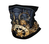 Ruote Dentate Steampunk in Oro con Teschio Vintage Unisex Fascia per Capelli Antivento Scaldacollo Multiuso Ghetta da Collo per Arrampicata Yoga Escursionismo
