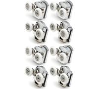 Ruote di fissaggio cromate per porta della doccia, 4 superiori e 4 inferiori, per vetro da 4 a 6 mm (23 mm, 8 pezzi)