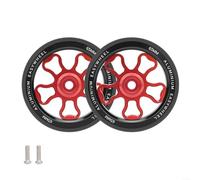 Ruote di ricambio Easy Wheel da 70 mm per Brompton e per biciclette pieghevoli 3SIXTY, con cuscinetti, scorrevoli, robuste, per la maggior parte delle biciclette pieghevoli, set da 2 (rosso)