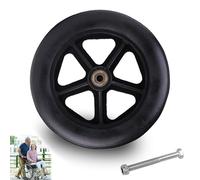 Ruote di ricambio for sedia a rotelle, resistenti all'usura e antiscivolo, ruota di scorta in gomma for sedia a rotelle anteriore, adatte a molti deambulatori for sedia a rotelle standard(Black,8in1pc